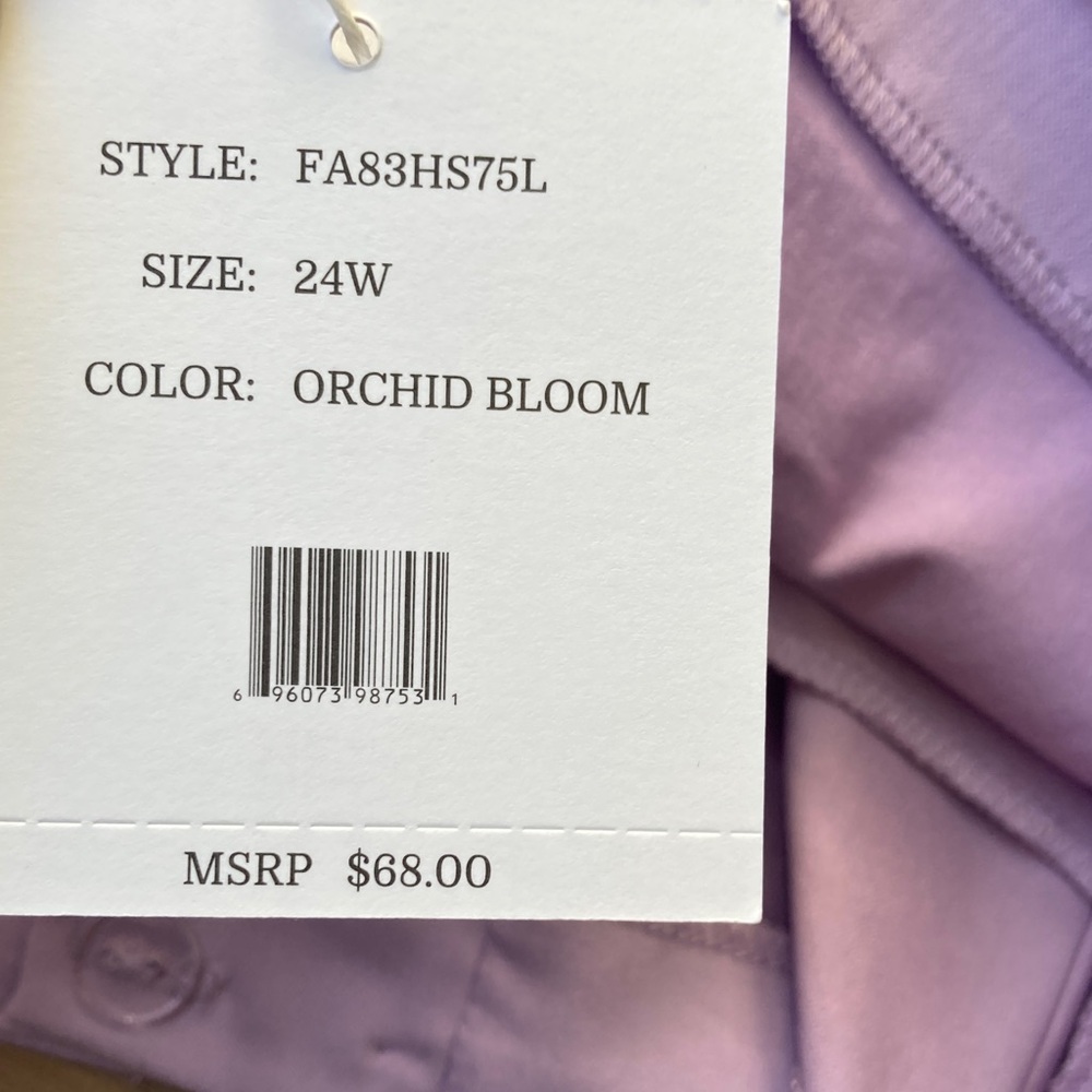 Zac & Rachel lavender pant with stretch career office business casual 24W - Picture 8 of 16